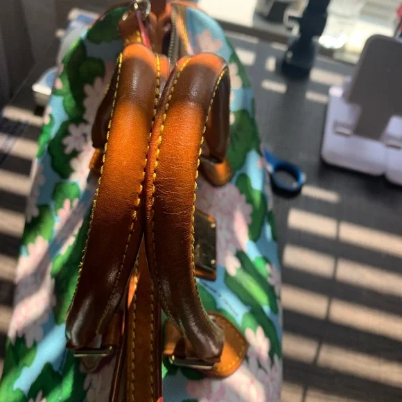 Dooney & Bourke Blue and Green Satchel Bag - Picture 5 of 11